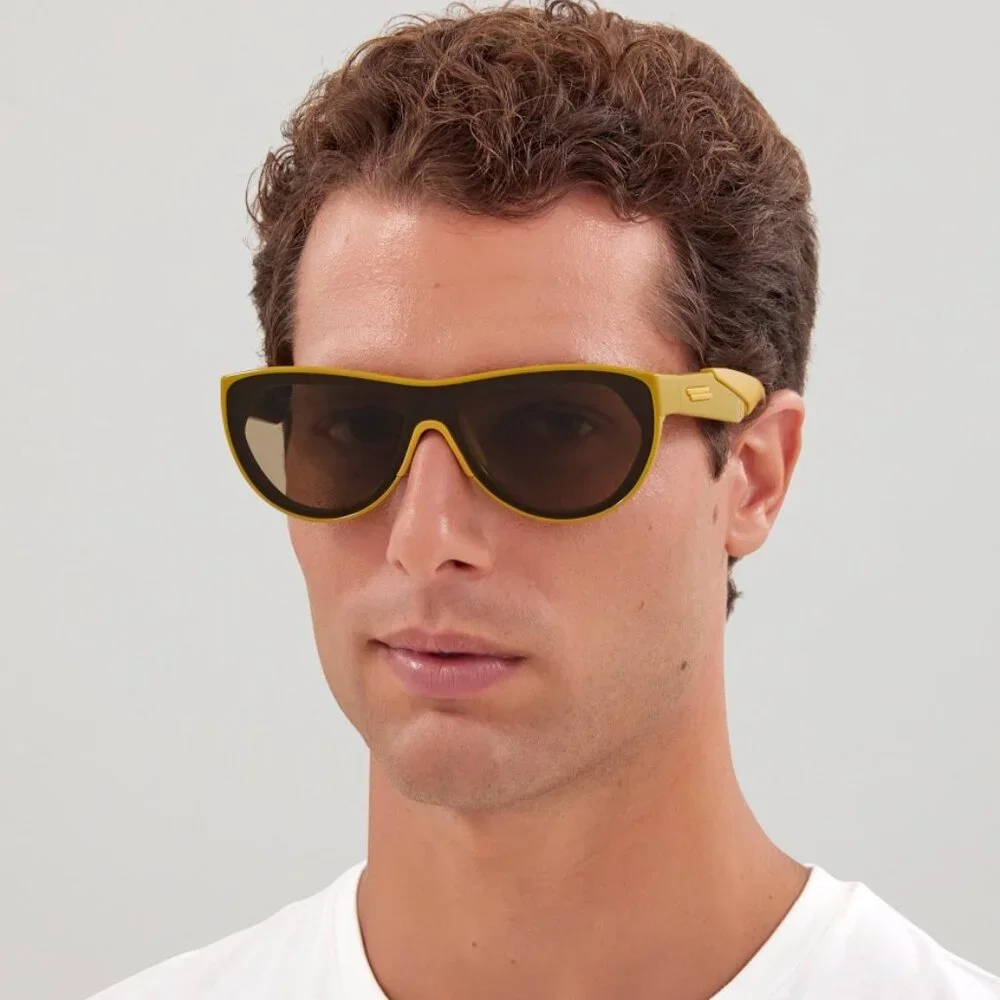 NEW BOTTEGA VENETA SUNGLASSES, UNISEX BROWN ORANGE EYEWEAR BOTTEGA VENETA
